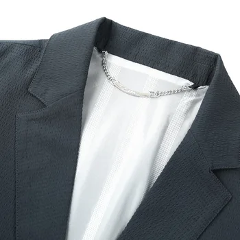 3553-R-Vara, de culoare solidă cu mânecă scurtă Personalizate costum bărbați V-neck bottom Personalizate costum negru tendință