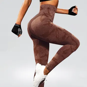 Camo Pantaloni de Yoga pentru Femei Sport Jambiere sală de Gimnastică Antrenament Pantaloni Fitness Push-Up Jambiere Scrunch Butt Prada Dresuri fără Sudură Jambiere