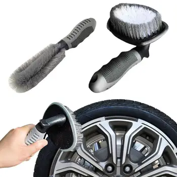 Masina Wheel Cleaner Kit De Pensulă Auto Portabil Janta Perie Kit 2 Piese Multifuncționale Tire & Wheel Perie De Curățare Instrumente Pentru Auto