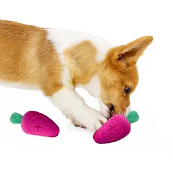 Consumabile pentru animale de companie Amuzant Jucărie de Pluș pentru Câini Morcov-în formă de Jucărie de Mestecat cu Scartaie Dispozitiv Ideal pentru Dintii de Slefuire Plictiseala Relief Câine