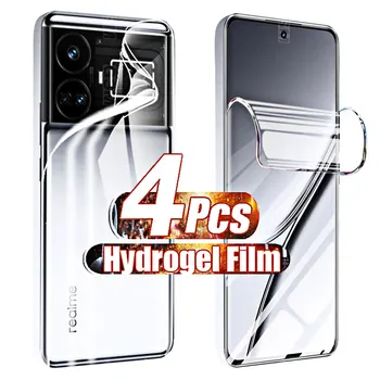 Hidrogel Film 4-1BUC HD Gel pentru Realme GT5 Ecran de Protecție pentru Realme GT5 GT Neo 5 SE 240W GT3 Nu Glas Caz Înapoi Anti-Scratch