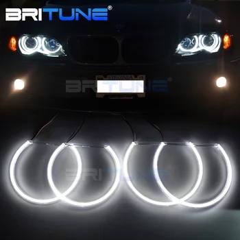 Britune Angel Eyes Pentru BMW E38 E39 E46 E36 Retrofit Faruri Lentila Proiector COB Halo Lumini Tuning Auto Accesorii DIY