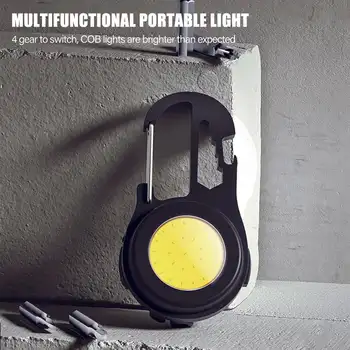 Multifunctional Mini-Lampă de Lucru COB Inundații LED Lumină cu Fereastra Breaker Reîncărcabilă Breloc Lumină în aer liber, Pescuit Lanterna
