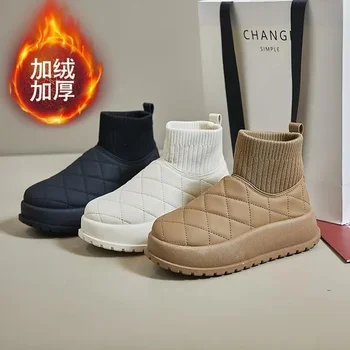 Platforma Tata Pantofi Femei 2023 Nou Toamna și Iarna căptușit cu Lână Cald Păstrarea Bumbac Căptușit Pantofi pentru călatorii de Adidași