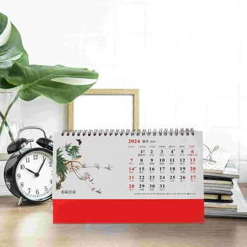 2024 Desktop Calendar De Anul Nou Chinezesc Zodia Dragon În Picioare, Calendar Lunar, Calendar Planificator Program Acasă Cadou