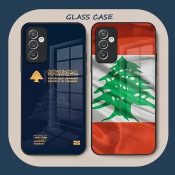 Liban Pașaport Pavilion Hartă Telefon Caz De Sticla Pentru Samsung S22 S23 S20 A51 A52 A12 A22 A32 A72 Ultra Nota 20 10 Pro Plus Coque