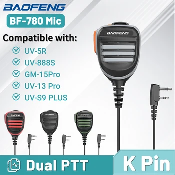 Baofeng BF-780 Dual ASV de la Distanță Umăr Difuzor Microfon Microfon Handheld K 2 Pini Pentru UV-13 PRO UV5R UVS9 BF-888S Walkie Talkie
