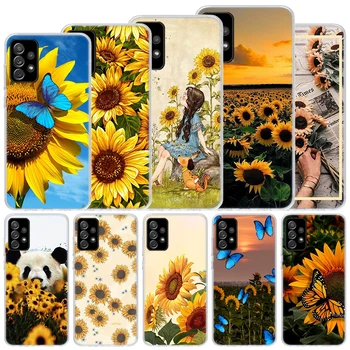 Frumusețea Galben de Floarea-soarelui Print Caz Moale Pentru Samsung Galaxy A51 A71 A50 A70 A21S Telefon Acoperi A30 A20E A10 A31 A41 A6 A7 A8 A9-A