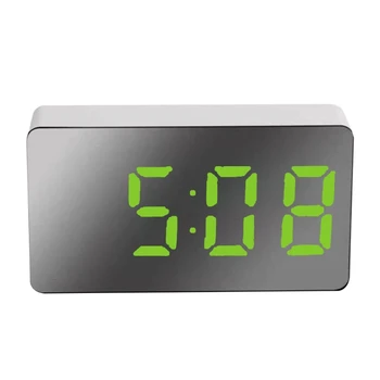 Mini Electronic Ceas cu Alarmă Digital cu Ecran Mare cu LED-uri Auto Oglindă Ceas de Călătorie
