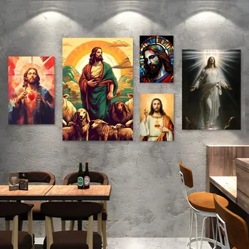 ISUS Hristos Creștin Poster de Arta Auto-adeziv de Artă Poster Mare Calitate HD, Poster de Perete de Arta Pictura de Studiu Decor de Perete