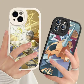 Digital Monstru Digimon Caz Telefon Piele Tare Pentru IPhone 14 13 12 Mini 11 14 Pro Max Xs X Xr 7 8 Plus Fundas