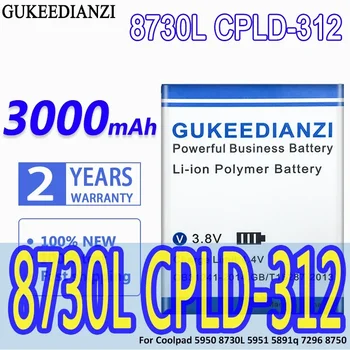 De mare Capacitate GUKEEDIANZI Baterie 8730L CPLD 312 CPLD312 3000mAh Pentru Coolpad 5950 5951 5891q CPLD-312 7296 8750 Baterii