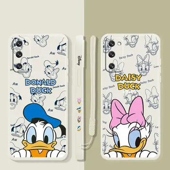 Moda Donald Daisy Duck Lichid Bomboane de Caz Pentru Samsung Galaxy S22 S21 S20 FE Ultra S10 S9 S8 Plus S10e Nota 20 10 Lite Shell