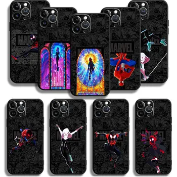 Marvel Spiderman Km Gwen Artă Telefon Caz Pentru Apple iPhone 15 11 14 13 12 Pro Max 13 12 Mini XS Max XR X 7 8 Capac de Silicon