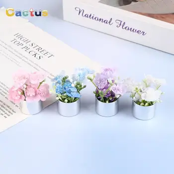 Mini Bonsai Simulare Crabapple Ghiveci 1:12 Scale Mini Aranjament Floral Model În Miniatură Păpuși Accesorii