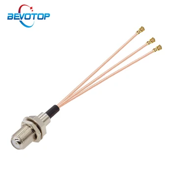 10BUC/F mult de sex Feminin la 3 u.FL IPX IPEX1 Feminin 1 t o 3 Triple Splitter Cablu Adaptor RG178 Coadă Antena WIFI Extensia Jumper