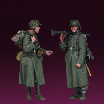 Unassambled 1/35 vechi de Infanterie, Italia, iarna echipajul include 2 Rasina figura model în miniatură kituri Nevopsite