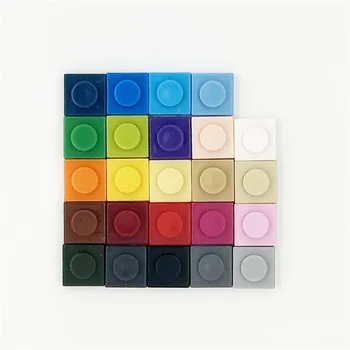Culoare maro Placa 1x1 3024 Bloc Parte Cărămidă pentru Copii Pixel Art Remix Pictura Cod QR Cadou Copii, Jucării DIY