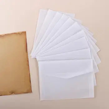 Scrapbooking Invitatie de Nunta carte Poștală Carte de Rechizite DIY Card de Ambalare în Plicuri de Hârtie Semi-transparent