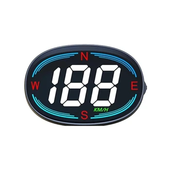 090E Masina de Mare Head Up Display LCD Depășirea vitezei de Alarmă Vitezometru Viteza de Ceas Digital, Manometru cu Milă/Km