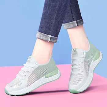 Casual Adidas Pantofi Sport pentru Femei de Funcționare a Ochiurilor Doamnelor Pantofi de Moda de Culori Amestecate Respirabil în aer liber, Confortabil Zapatos Mujer