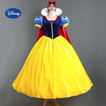 Disney Princess Rochie Cu Capa Palarie Adult Snow White Dress Părinte-Copil Zăpadă Etapă De Performanță Costum Fete Rochie De Petrecere