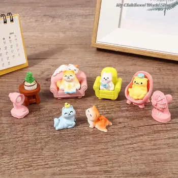 Drăguț Pisica Mini Figurine Miniaturale de Gradina Zână pisoi Ornament copii Copii Copii de Desene animate Toy Cadou Decor Acasă
