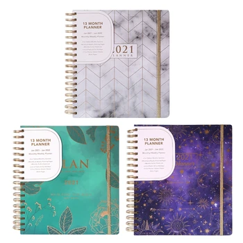 2021 Agenda Planner B5 Bobina Notebook-Jurnalul Lunar Program Săptămânal