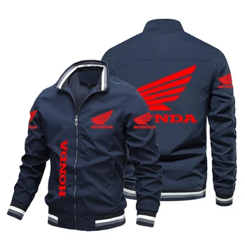 Sacou motocicleta Honda Red Wing HRC Imprimare Jacheta Motociclist Canadiană în aer Sport Honda Racing Jacket de Îmbrăcăminte pentru Bărbați