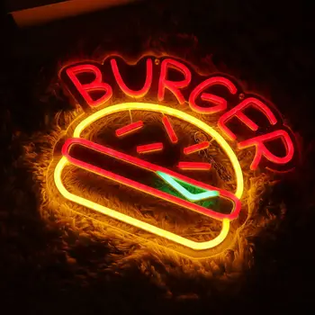 Hamburger Tacos Sushi Neon Pizza Deschide Semn De Afaceri, Decor Restaurant, Bar, Magazin De Condus Lumina De Noapte Pentru Arta De Perete Decor Cameră