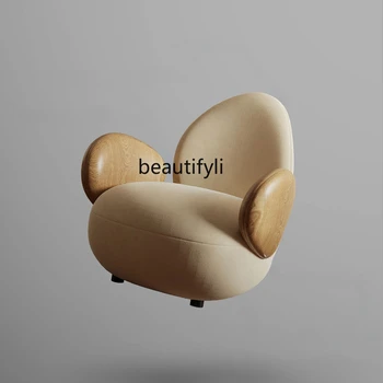 Italiană Minimalist Creative Canapea Single, Living Apartament Mic Agrement Scaun Modern Minimalist Din Piele De Artă
