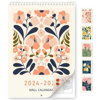 Cadouri de Anul nou Arta Abstractă Calendar de Perete de Hârtie Timp de Planificare Amuzant Calendar de Perete Decor de Perete ianuarie 2024 iunie 2025