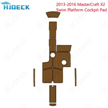 2013-2016 MasterCraft X2 Platforma de Înot Mat Barca Spuma EVA Punte din lemn de Tec Etaj Pad Maro
