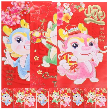 Vietnameză Plicuri Roșu De Anul Nou Anul Dragonului Hong Bao Plicuri Roșu 2024 Noroc De Bani Plicuri Roșu De Pachete De Festivalul De Primăvară