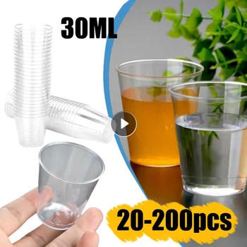 20-200pcs pahar de Plastic de Unică folosință Cu Capac Clar Sos Cupe Jeleu de Iaurt cu Condimente Recipient Rotund Ssealed Cutie Accesoriu de Bucătărie