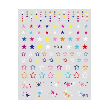 Nail Art Sticker Relief 5d Autocolante Unghiilor Ușor de a Elimina Macaron Culoare Arta Manichiura Decal cu Inima Star Dot Modele