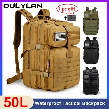 Oulylan 50L Bărbați Tactice Rucsacuri Militare Călătoresc Saci de Armată în aer liber 3P Assault Pack Molle Pack Pentru Trekking Vânătoare Sac