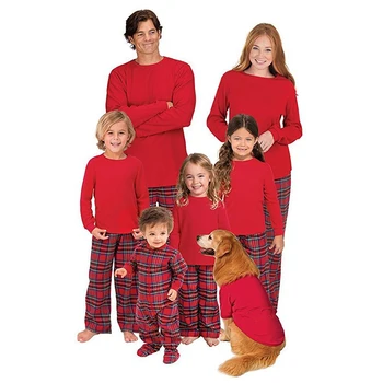 De crăciun, Familia Pijamale Asortate Roșu Pijamale Tatăl Mama Și Mi-a Haine de Familie Uite Mama, Fiul, Fiica PIJAMALE Baieti Fete Trusouri