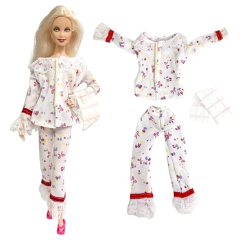NK 1Set Manual Halat de baie 1/6 Papusa Pijamale Costum Prosop Uzura de zi cu Zi Haine Pentru Barbie Papusa Accesorii Cadou Printesa Fata de Jucării