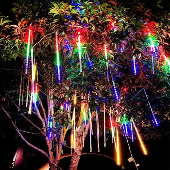 Solar 1/2/3/4 Set de LED-uri de Crăciun de Meteoriți Feston de Vacanță în aer liber Zână Șir de Lumini de Stradă Decoratiuni de Gradina Navidad