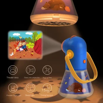 Proiecție pentru Copii Luminos Jucării de Educație Timpurie Poveste de Proiecție Dormit Lampa Cadou de Crăciun Milu Multifunctional Poveste
