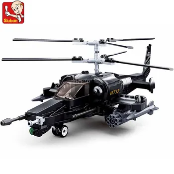 330Pcs Militare KA-50 Armate Elicopter Model Caramizi Creative DIY Constructii Blocuri Seturi de Jucării Educative pentru Copii