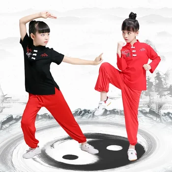 Copiii Wushu Costum Nou De Tineret Scurt/Lung Maneca Haine Tai Chi Elevii Kung Fu Performanță Îmbrăcăminte Copiii Wushu Costum Nou De Tineret Scurt/Lung Maneca Haine Tai Chi Elevii Kung Fu Performanță Îmbrăcăminte 2