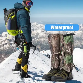 Piciorul Ghetre Respirabil, Rezistent la Apă Fixare Bandă Design Reglabil Snow Boot Ghetre Picior Paznici de Vânătoare Alpinism Piciorul Ghetre Respirabil, Rezistent la Apă Fixare Bandă Design Reglabil Snow Boot Ghetre Picior Paznici de Vânătoare Alpinism 2