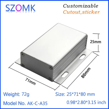 SZOMK noua cutie de aluminiu carcase pentru electronice pcb design (10buc) 25*70*80 mm aluminiu cutii de joncțiune, cabina de cutie SZOMK noua cutie de aluminiu carcase pentru electronice pcb design (10buc) 25*70*80 mm aluminiu cutii de joncțiune, cabina de cutie 3