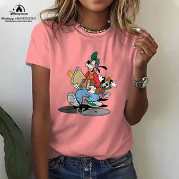 2023 Mickey si Minnie Anime Vara Disney Noi cu mânecă Scurtă T-shirt Femei de Moda Casual Gât Rotund Sexy Top Y2K 2023 Mickey si Minnie Anime Vara Disney Noi cu mânecă Scurtă T-shirt Femei de Moda Casual Gât Rotund Sexy Top Y2K 4