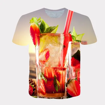 Rece Vara Barbati Nou Tricou 3D Delicatețe Fructe Imprimate T-shirt Femei Simplu Moda cu Maneci Scurte Fată Băiat Copil Îmbrăcăminte Tee Topuri