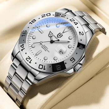 QINGXIYA Brand de Lux Cuarț Ceas pentru Bărbați Solide din Oțel Inoxidabil rezistent la apa Curea Luminos Calendar Mens Ceasuri Relogio Masculino