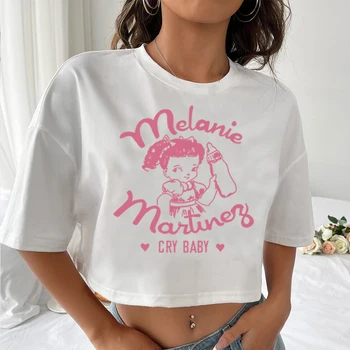 Femeie T-Shirt Melanie Martinez Cry Baby, Crop Topuri Fete, O-Neck Mâneci Scurte Casual Tricouri Largi