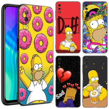 Homer Simpson-Familia Telefon Caz Pentru Onoarea 7A 8A 9X Pro 8 10X Lite 7S 8C 8S 8X 9A 9C 10i X6 X7 X8 X9 X40 GT TPU Moale Capacul Negru